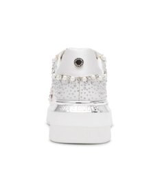 STEVE MADDEN GLORIES パールビジューレースアップスニーカー