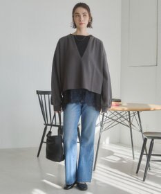 WEGO 【ANGIE VINTAGE】裾レースドッキングロンT