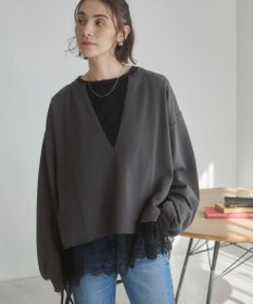 WEGO 【ANGIE VINTAGE】裾レースドッキングロンT