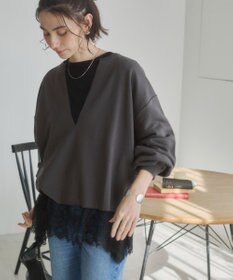 WEGO 【ANGIE VINTAGE】裾レースドッキングロンT