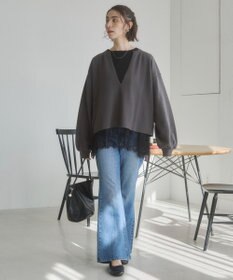 WEGO 【ANGIE VINTAGE】裾レースドッキングロンT