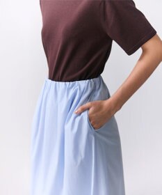 BEIGE， MALLOW / コットンタック イージーフレアスカート