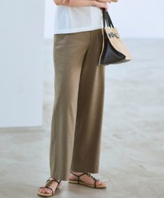 23区 【CanCam・CLASSY.掲載】リネンレーヨンストレッチ ワイドパンツ モカ系
