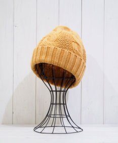 石田製帽 〈新色追加！〉カシミヤニット アラン編みワッチN ニット帽