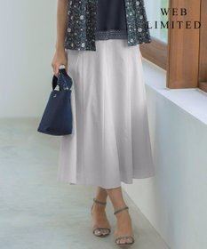 J.PRESS LADIES 【WEB限定カラーあり】アキハ BREEZE COOL フレア スカート 【WEB限定】グレージュ系