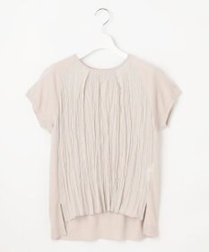 自由区 S 【洗える】ジョーゼットプリーツコンビ カットソー