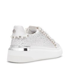 STEVE MADDEN GLORIES パールビジューレースアップスニーカー