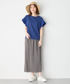 ANY 【洗濯機可】プリーツジャージタイトスカート