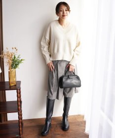 TOQUE 〈大草直子さんアドバイザー〉ベビーアルパカ 2WAY Vネックニット