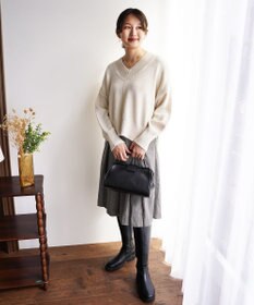 TOQUE 〈大草直子さんアドバイザー〉ベビーアルパカ 2WAY Vネックニット