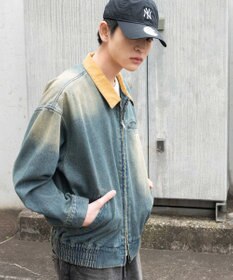 WEGO ワーカーズWジップデニムブルゾン