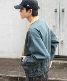 WEGO ワーカーズWジップデニムブルゾン