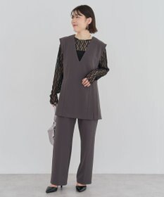 Green Parks パネルラインレースカットプルオーバー