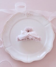 Maison de FLEUR ピンクマニアファーリボンバンスクリップ
