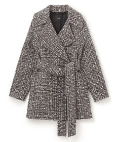 JOSEPH ウールツィード　ダブルブレステッドコート