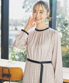 ANY SIS L 【2WAY】バイカラープリーツ ワンピース