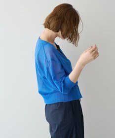 YECCA VECCA シアーニットVネックカーディガン