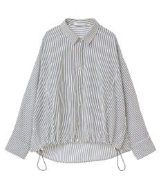 Green Parks 金ボタン裾ドロストシャツ