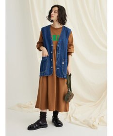 CRAFT STANDARD BOUTIQUE ウ゛ィンテージ風天竺　フロッキークラックＰＴ　ＯＰ　