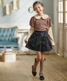 組曲 KIDS 【110-140㎝】チェックジャガード トレーナー