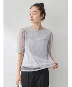 earth music&ecology 袖シアーレースプルオーバー