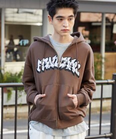 WEGO 【ユニセックス着用ITEM】ワッペンロゴZIPパーカー