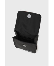 DAKS 軽量ナイロン×牛革 ハウスチェックディテール ネックポーチ