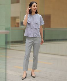 J.PRESS LADIES 【一枚で着映え】サッカージャージー バンドカラー カットソー