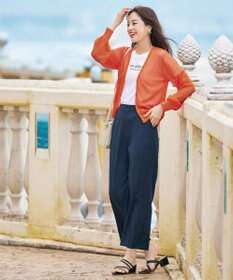 Tiaclasse 【洗える】シアーパフスリーブカーディガン