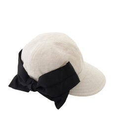 MOONBAT 【遮光100％/遮熱/UV】HIROKO KOSHINO(ヒロコ コシノ)遮光 リボンジョッキー 帽子 ゆったりMサイズ 手洗い可能/サイズ調整可能