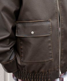 WEGO ヴィンテージライクPUジャケット