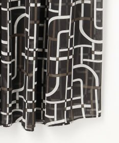 自由区 S ジオメトリックレトロプリント ワンピース