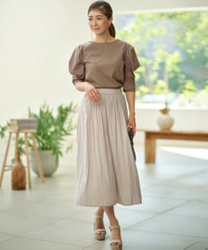 組曲 S 【秋のNEWカラー追加】ギャザーライトデシン パンツ