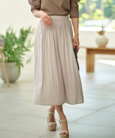 組曲 【秋のNEWカラー追加】ギャザーライトデシン パンツ