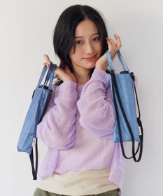 AURORA 【Ungrid（アングリッド）】デニム風プリント晴雨兼用傘（折りたたみ）
