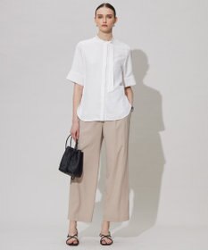 ICB 【接触冷感・UVカット・洗える】 T/Rドライリネン ワイドストレートパンツ