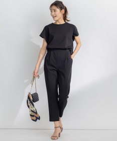 組曲 S 【吸湿・冷感・UVケア】ジョーゼットジャージーバックフリル Tブラウス