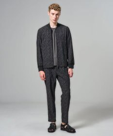 JOSEPH HOMME 【新素材】ブラッシュストロークジャガード　　ドロスト付タック入りテーパードパンツ / PEGG TUCK