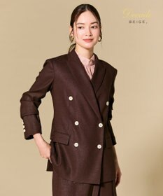 BEIGE， CAROLE / リネンライク ダブルジャケット