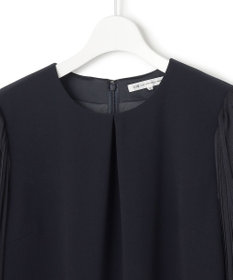 23区 S 【セットアップ対応/洗える】トリアセダブルジョーゼット シフォンスリーブ ワンピース