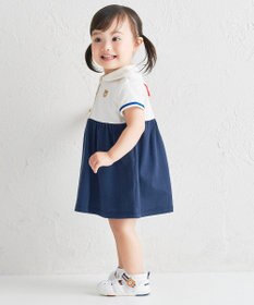 MIKI HOUSE HOT BISCUITS 【80-120cm】くま耳 セーラーカラー ワンピース