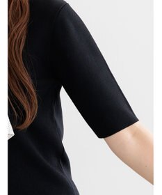 Te chichi スカーフカラーハーフスリーブニット