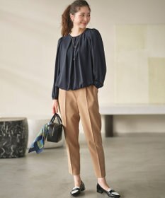 組曲 【美シルエット・ストレッチ・シワになりにくい】オシャクロス テーパードパンツ