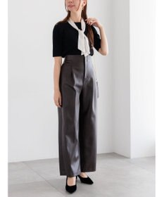 Te chichi スカーフカラーハーフスリーブニット