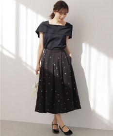 組曲 【WEB限定】ミニフラワーエンブロイダリー スカート