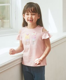 ANY KIDS オンオフショルダーパフェTシャツ