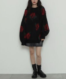 WEGO 【2025年秋冬新作】シャギーパターンニットBIGプルオーバー