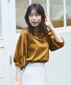 ANY シルケットスムースパフスリーブトップス