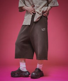 WEGO 【ユニセックス着用ITEM/ウエストゴム】ダメージアップリケショートパンツ