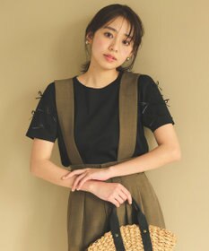 Feroux 【UVケア】ランダムリボンスリーブ Tシャツ